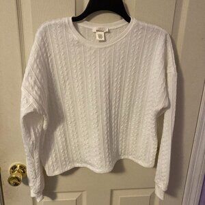 Women Urban Romantics Knit Sweater White Size Large